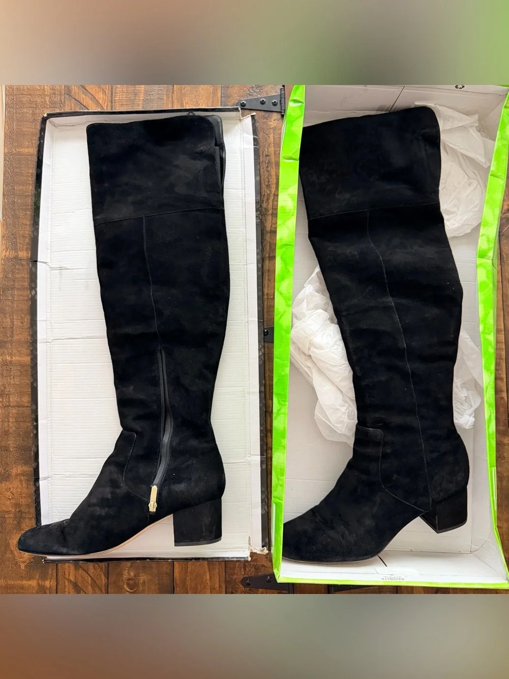 Sam Edelman Elina Black Over-the-Knee Suede Boots